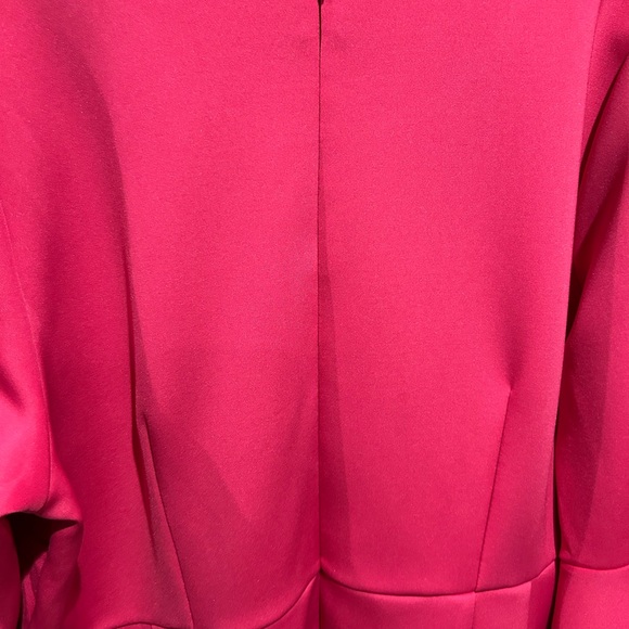 Eloquii Vibrant Pink Long Flared Sleeve Dress - 18 - Picture 4 of 7